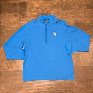 Men's Blue Adidas Golf Quarter-Zip Sweater